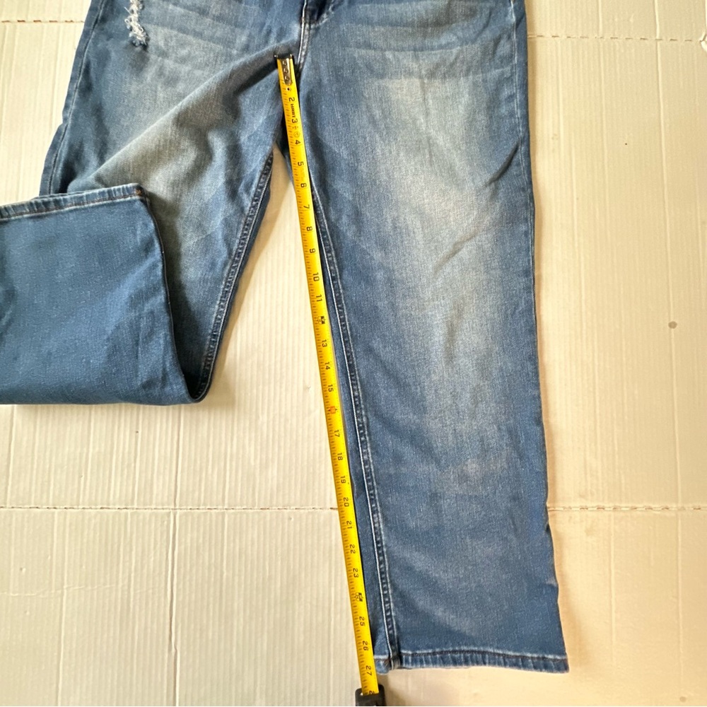 Kut From The Kloth Elizabeth Straight Crop Jeans Womens 14 Blue High Rise Fab Ab - Picture 8 of 9